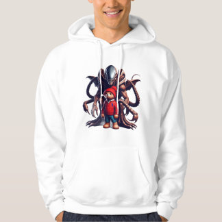 Teddy och Alien 004 Hoodie