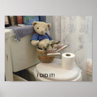 Teddy på Potty Poster