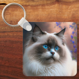 Teddy, Ragdoll Cat Keychain Nyckelring