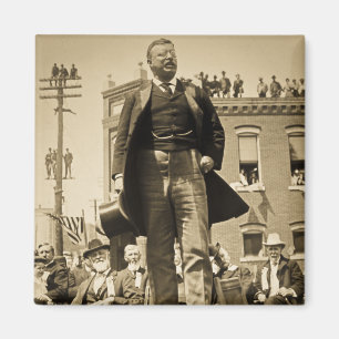 Teddy Roosevelt 1905 Stereoview Card-Vintage Magnet