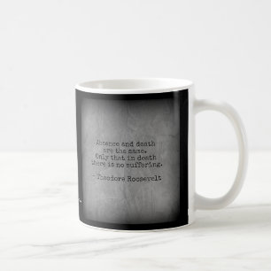 Teddy Roosevelt Citat - Frånvaro & Död Kaffemugg