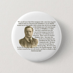 Teddy Roosevelt citationstecken Knapp