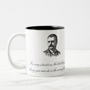 Teddy Roosevelt citationsteckenmugg Två-Tonad Mugg