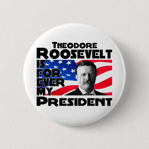 Teddy Roosevelt för evigt Knapp