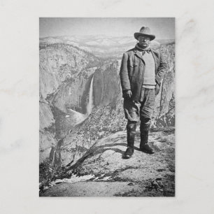 Teddy Roosevelt Glacier Point Yosemite Valley CA Vykort