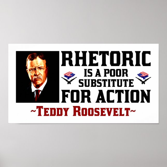 Teddy Roosevelt: Handlingstid Poster (Framsidan)
