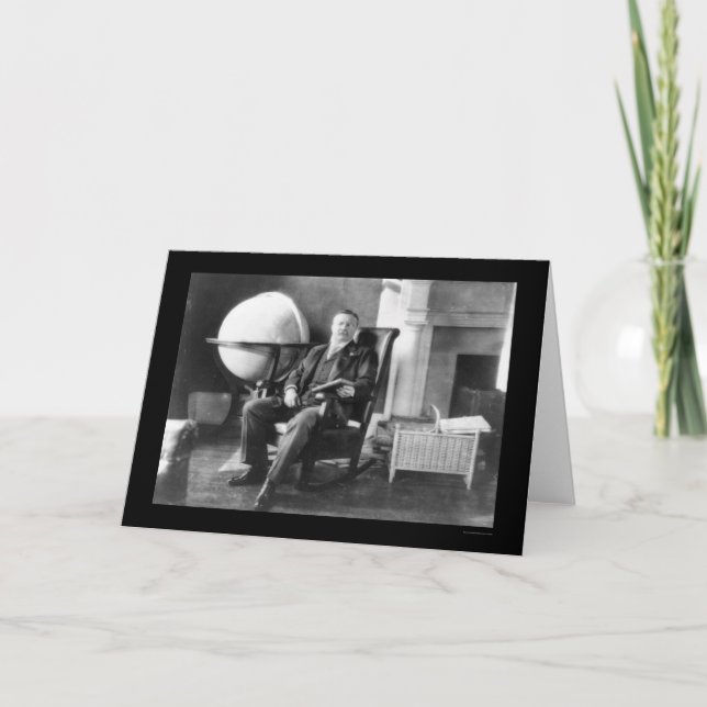 Teddy Roosevelt i Repose 1908 Kort (Framsida)