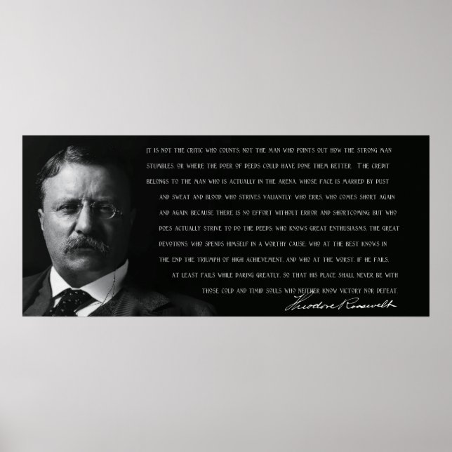 TEDDY ROOSEVELT - MAN i ARENA - 1910 Poster (Framsidan)