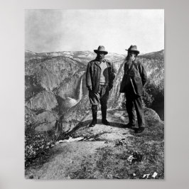Teddy Roosevelt och John Muir - Glacier Point Poster