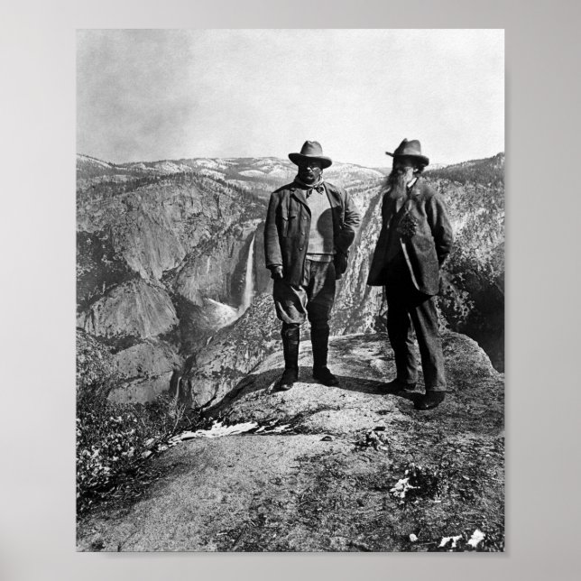 Teddy Roosevelt och John Muir - Glacier Point Poster (Framsidan)