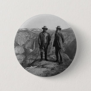 Teddy Roosevelt och John Muir i Yosemite Knapp