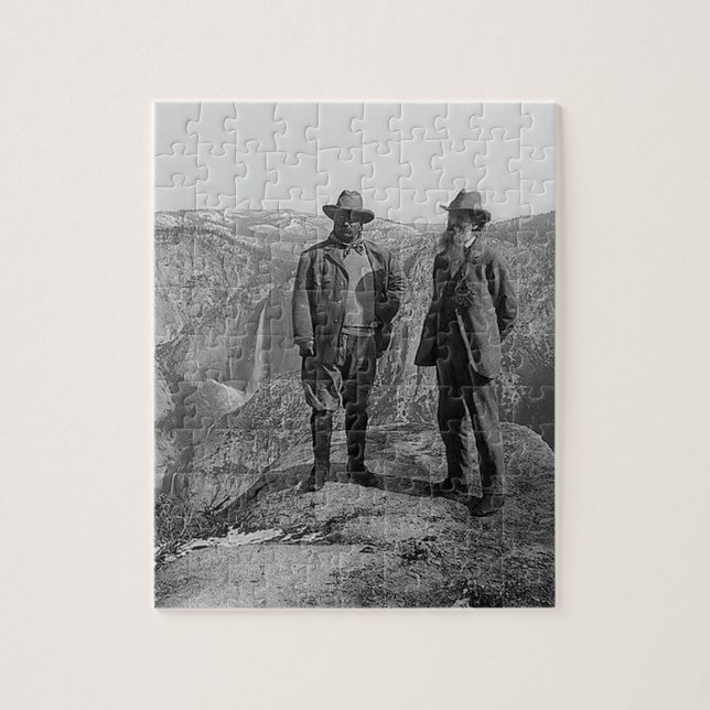 Teddy Roosevelt och John Muir i Yosemite Pussel (Vertikal)