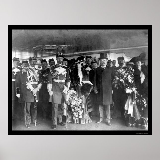 Teddy Roosevelt och Prince Henry 1902 Poster (Framsidan)