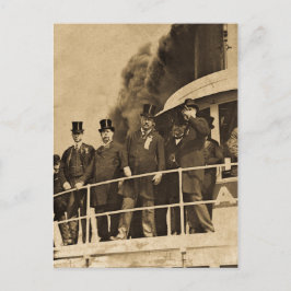 Teddy Roosevelt på Steamer Tashmoo-Vintagen Vykort