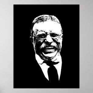 Teddy Roosevelt -- Svartvitt Poster