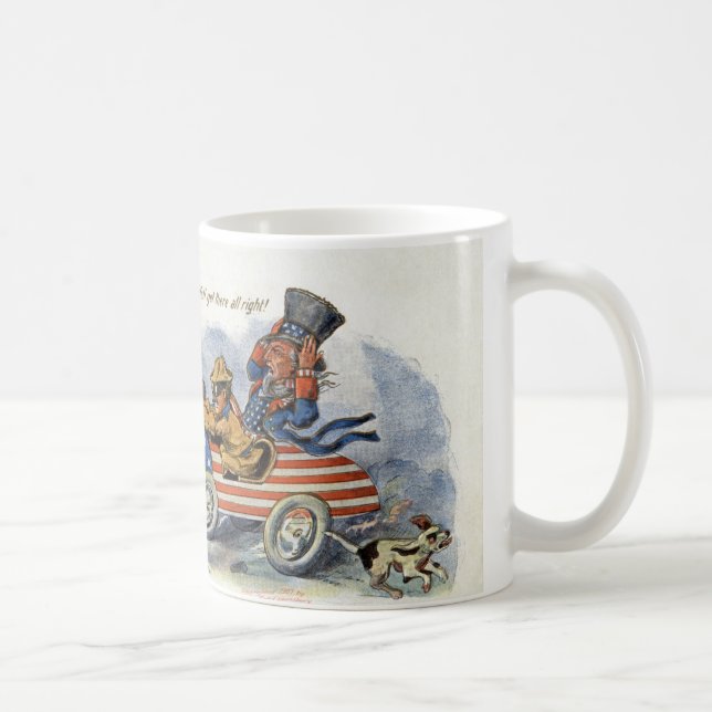 Teddy Roosevelt & Uncle Sam i patriotisk Kaffemugg (Höger)