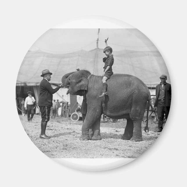 Teddy Roosevelt vid Circus: 1924 Magnet (Framsidan)