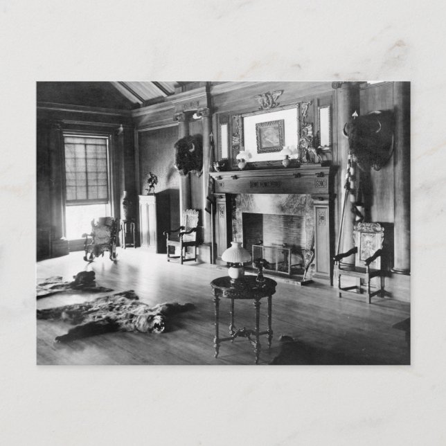 Teddy Roosevelt's Hunting Room, 1905 Vykort (Framsida)