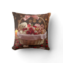 Teddy Rose Korg Romantisk Valentine Dekorativ