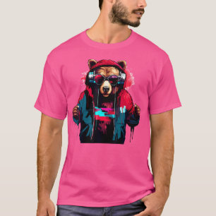 Teddy Techno Bear Music T Shirt