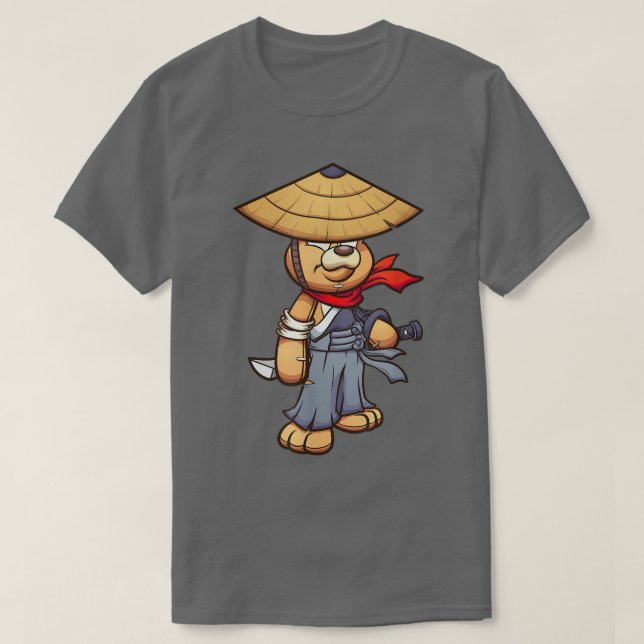 Teddy Tender Master of Samurai från Tendrum Island T Shirt (Design framsida)