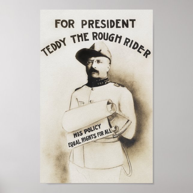 Teddy the rough Rider - For President - 1904 Poster (Framsidan)