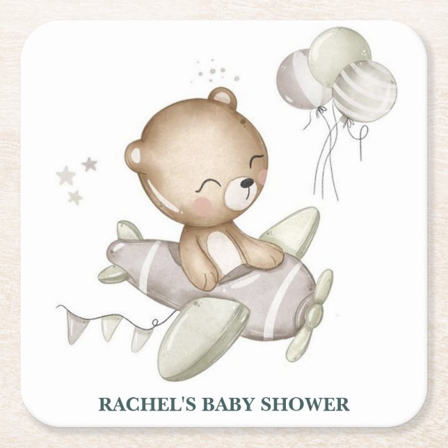 Teddy Underlägg Papper Kvadrat (Framsidan)