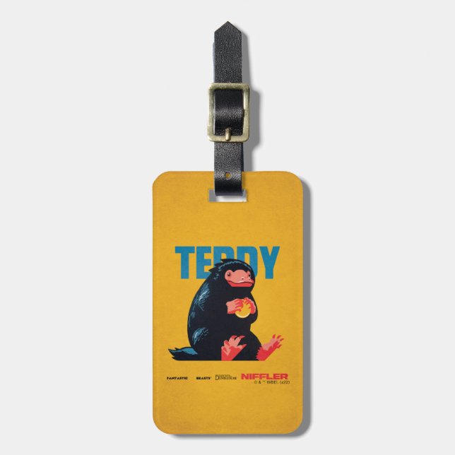 Teddy Vintage Graphic Bagagebricka (Vertikal Framsida)