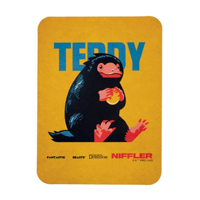 Teddy Vintage Graphic Magnet (Vertikal)