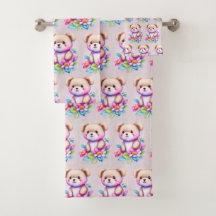 Teddybär Wasserfarben Pastell