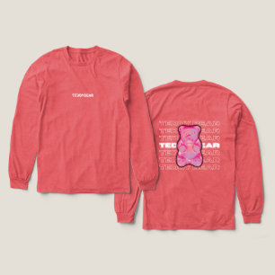 TeddyBear Graphic Casualwear Longsleeve-skjorta T Shirt
