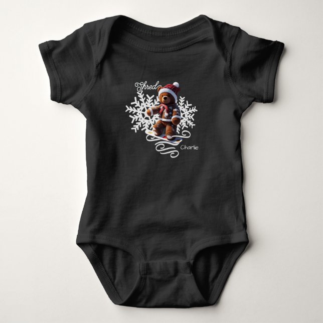 TeddyBear Snowboard/Shred/T-Shirt T Shirt (Framsida)