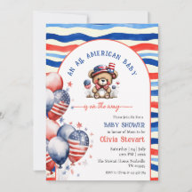Teddybjörn  All Amerikansk Bebis 4:e Juli Bebis Ka