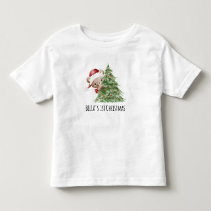 Teddybjörn Anpassad Baby's First Christmas  T Shirt