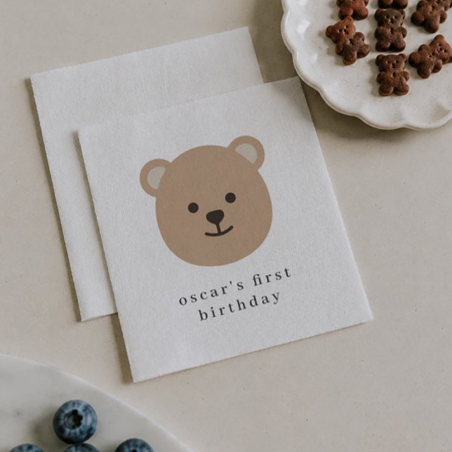 Teddybjörn Ansikte Pappersservett (Skapare uppladdad)