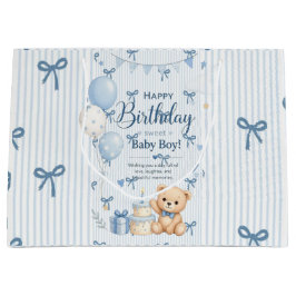 Teddybjörn Baby Boy Födelsedagspresentpåse"