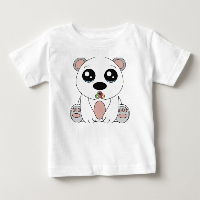 Teddybjörn Baby Fin Jersey T-shirt (Framsida)