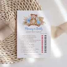 Teddybjörn Baby Pojke Mamma eller Pappa Lek