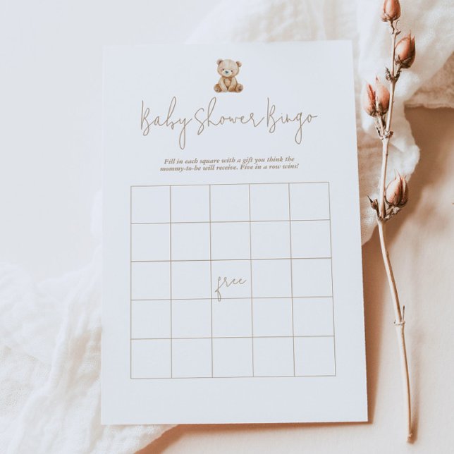 Teddybjörn Baby Shower Bingo-spel (Skapare uppladdad)