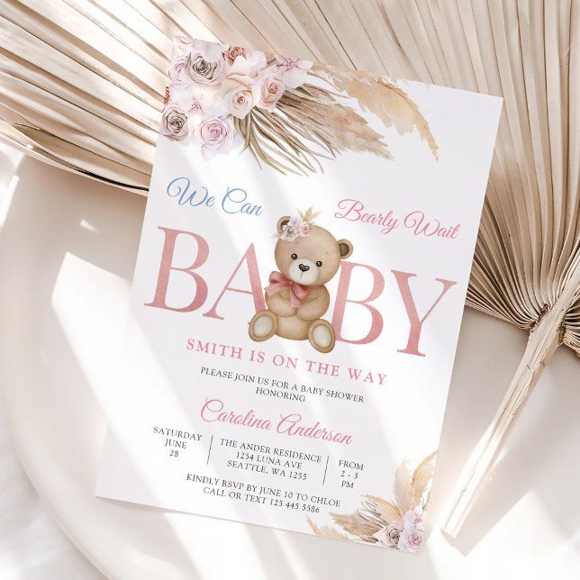 Teddybjörn Baby Shower Inbjudan (Skapare uppladdad)