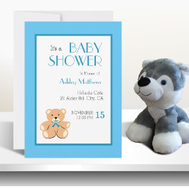 Teddybjörn Baby Shower Inbjudningar