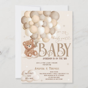 Teddybjörn Baby Shower Inbjudningar
