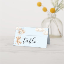 Teddybjörn Baby Shower Namn Kort Tält