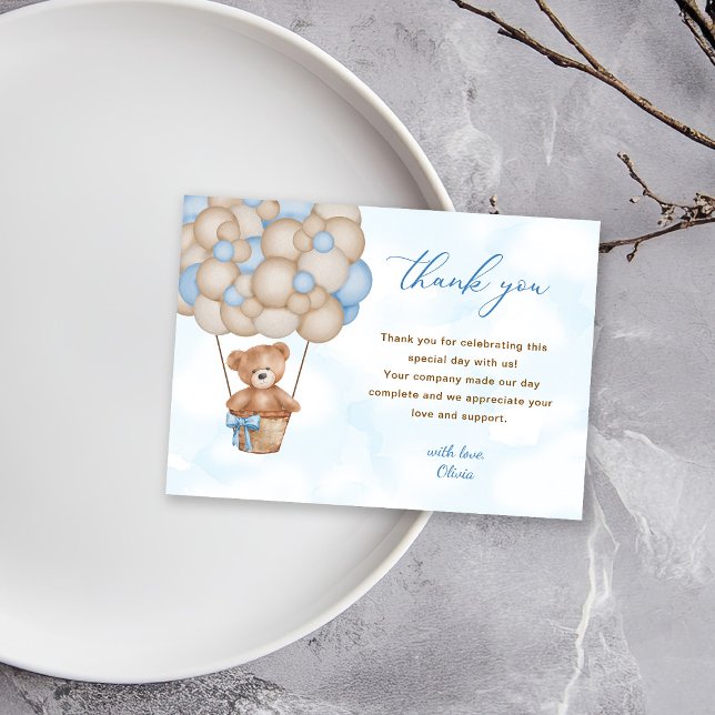 Teddybjörn Baby Shower Tack Kort (Skapare uppladdad)