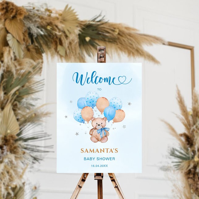 Teddybjörn Baby Shower Välkomstskylt Poster (Skapare uppladdad)