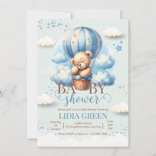 Teddybjörn Baby Shower Vi Kan Nästan Inte Vänta Ba Inbjudningar
