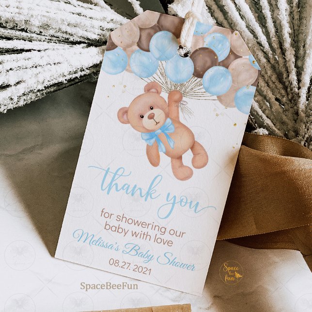 Teddybjörn-babyfest Vi kan knappt vänta Presentetikett (Teddy Bear Baby Shower We can barely wait Sugar Cookie Teddy Bear Baby Shower We can barely wait for)