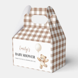 Teddybjörn Ballong Bebis Shower Tackkort Presentaskar