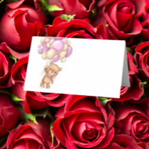 Teddybjörn Ballong Rosa Platshållare