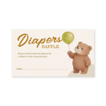 Teddybjörn ballonger Baby Shower Blöja Lotteri